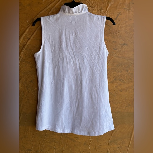 NWOT NIC+ZOE White Ruffled V-Neck Sleeveless Around Tank Top Size Small - Picture 8 of 11